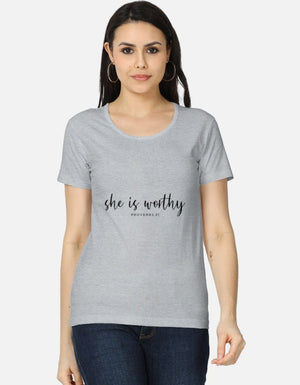 She Is Worthy – Proverbs 31 Inspired Women’s Tee - EverJoy Store