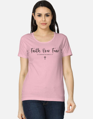 Faith Over Fear – Modern Minimalist Cross Tee - EverJoy Store