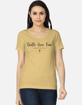 Faith Over Fear – Modern Minimalist Cross Tee - EverJoy Store