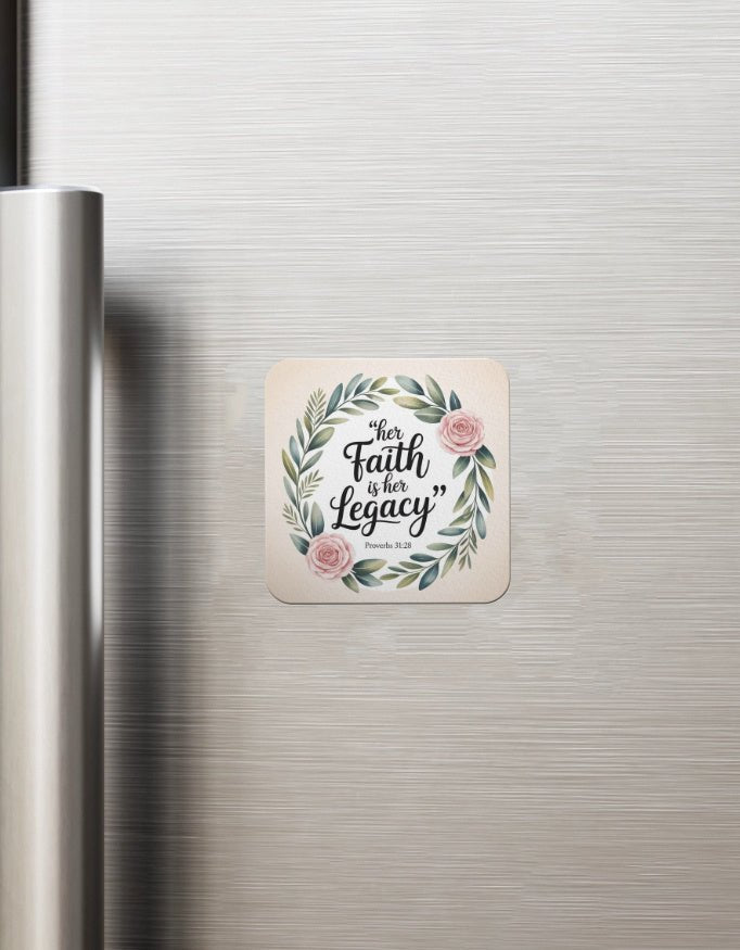 Proverbs 31:28 "Legacy Of Faith" Wreath Magnet - EverJoy Store