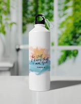 Psalm 46:10 "Be Still" Watercolor Sunrise Sipper Bottle - EverJoy Store